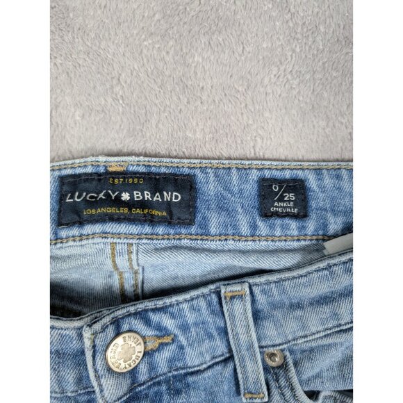 Lucky Brand Ankle Cheville Jeans Womens Size 0 25 Light Wash Sweet Straight Leg - Picture 2 of 12